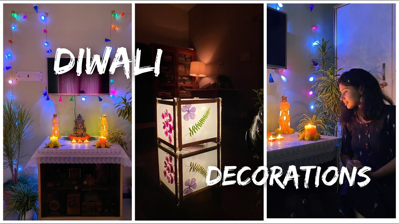 DIY Diwali Home Decorations| DIY Diwali Lights | TV Unit Decoration Idea