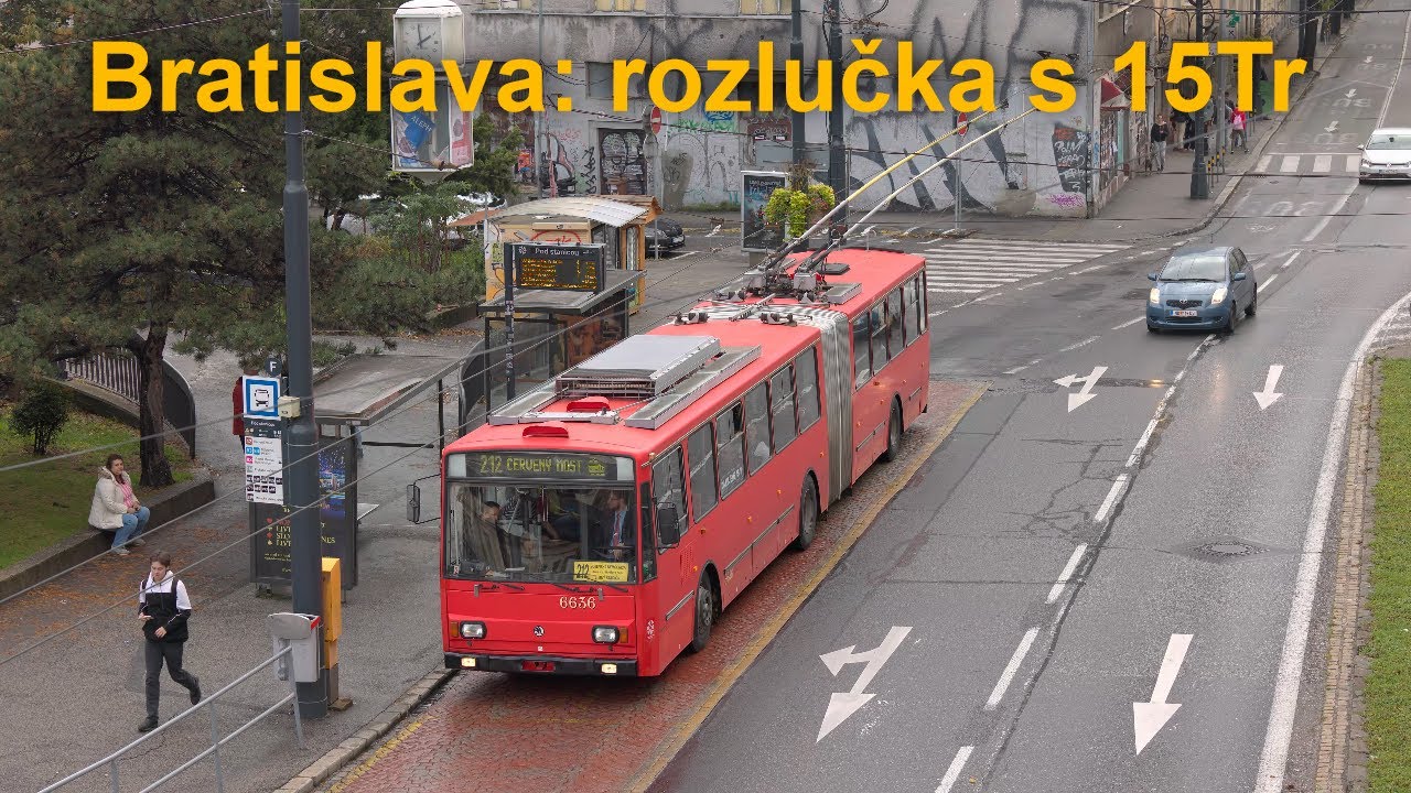 Bratislava: Rozlučka s trolejbusy Škoda 15Tr: 5x 15TrM, 1x 14Tr, 5.11.2023 | 8K HDR