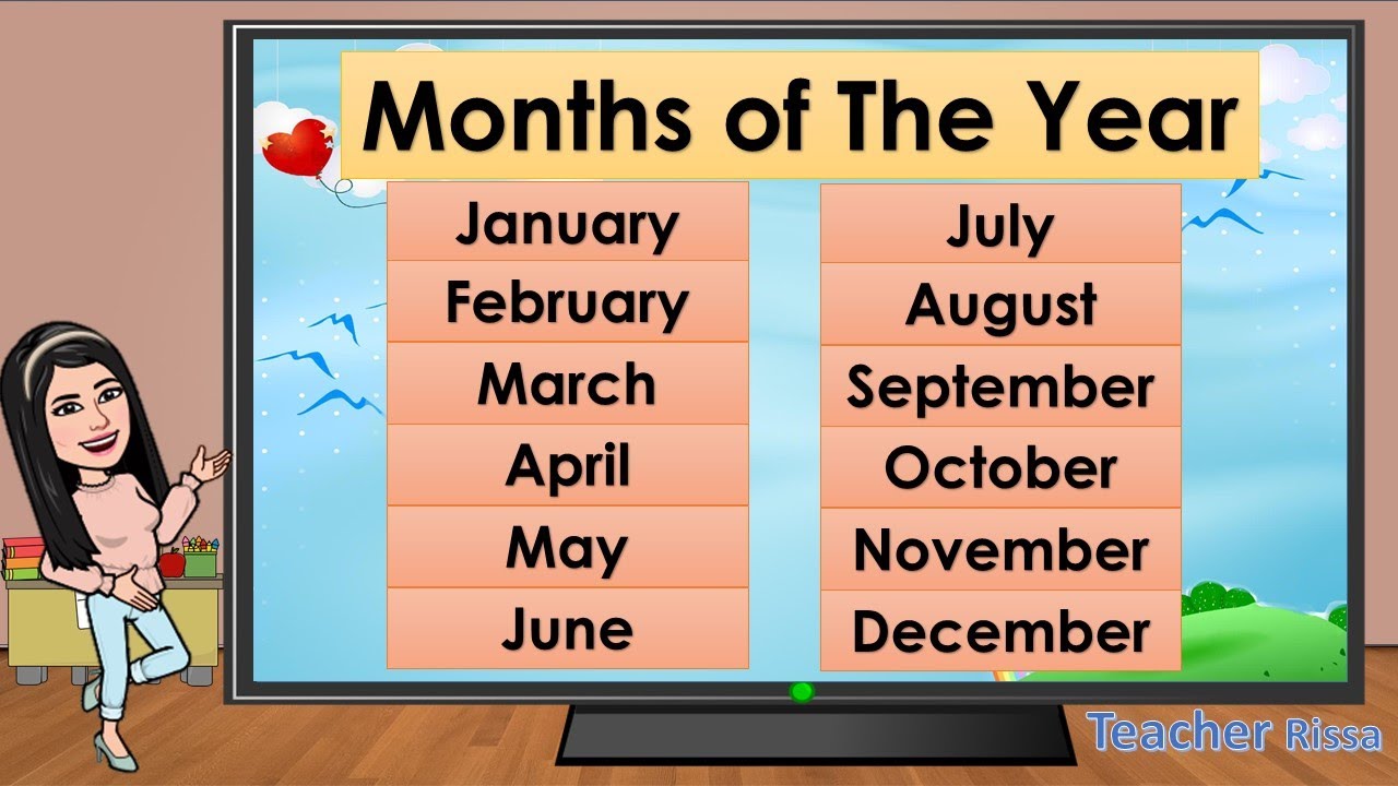 MONTHS OF THE YEAR || Teacher Rissa Mae - YouTube