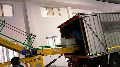 Firstfloor to container cartonbox loading unloading conveyors Macro conveyors           99445 54409 