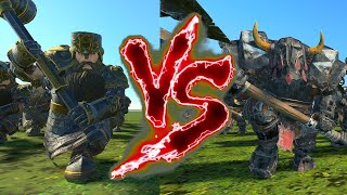 Hammerers VS Black Orcs. Total War Warhammer 3