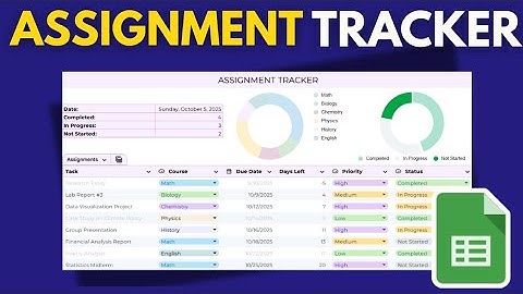 Assignment Tracker Google Sheets - Simple Tutorial (2025) | FREE Template