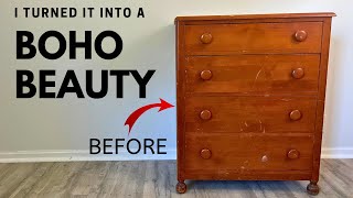 STUNNING Boho Inspired Furniture Flip ✨ Furniture Makeover