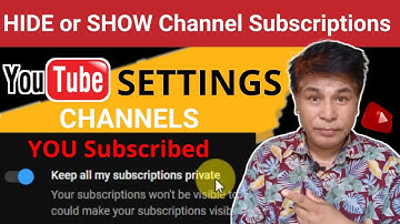 How To Hide or Show YouTube Channel Subscriptions | Channel Subscriptions Settings | in Nepali
