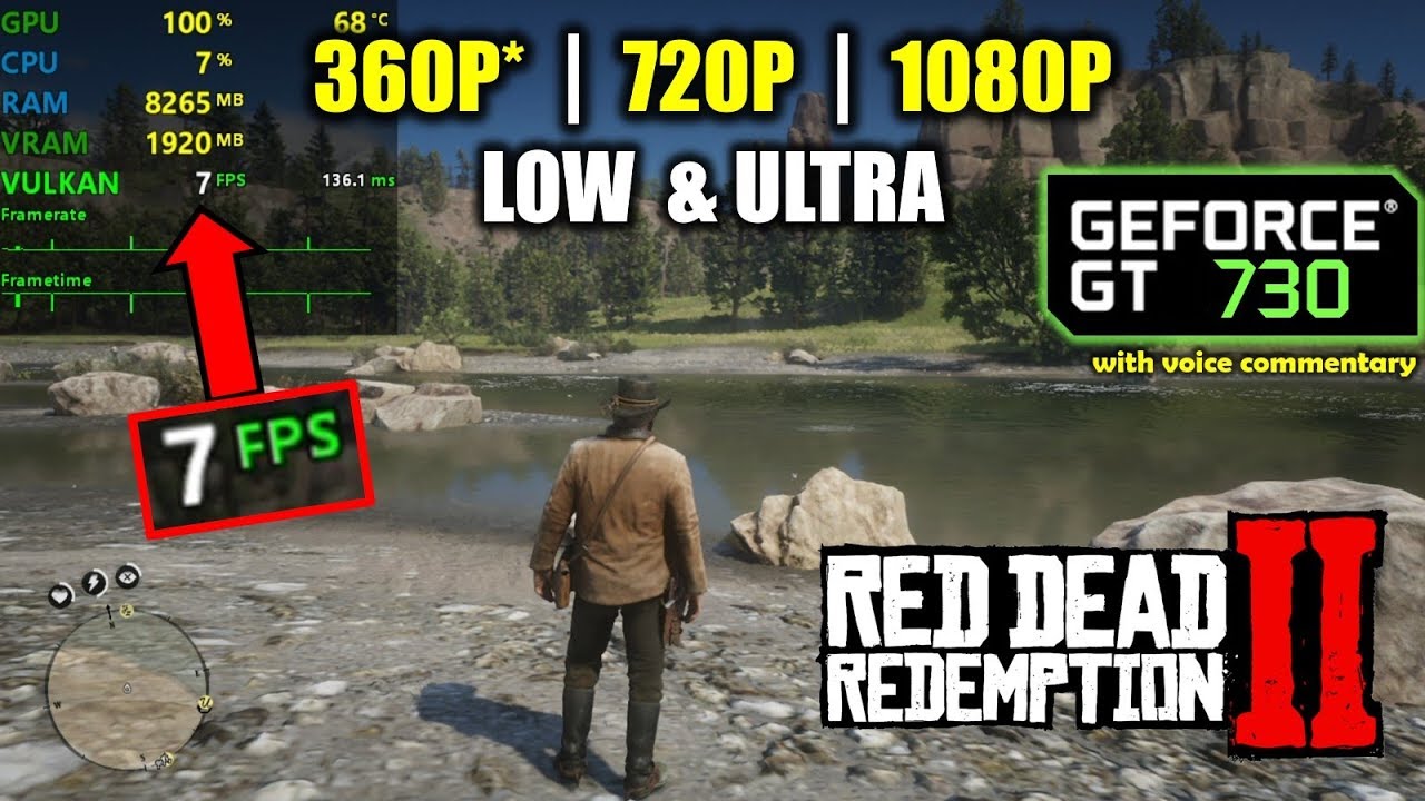 Red Dead Redemption 2 GT 1030 1080p, 900p, 720p 