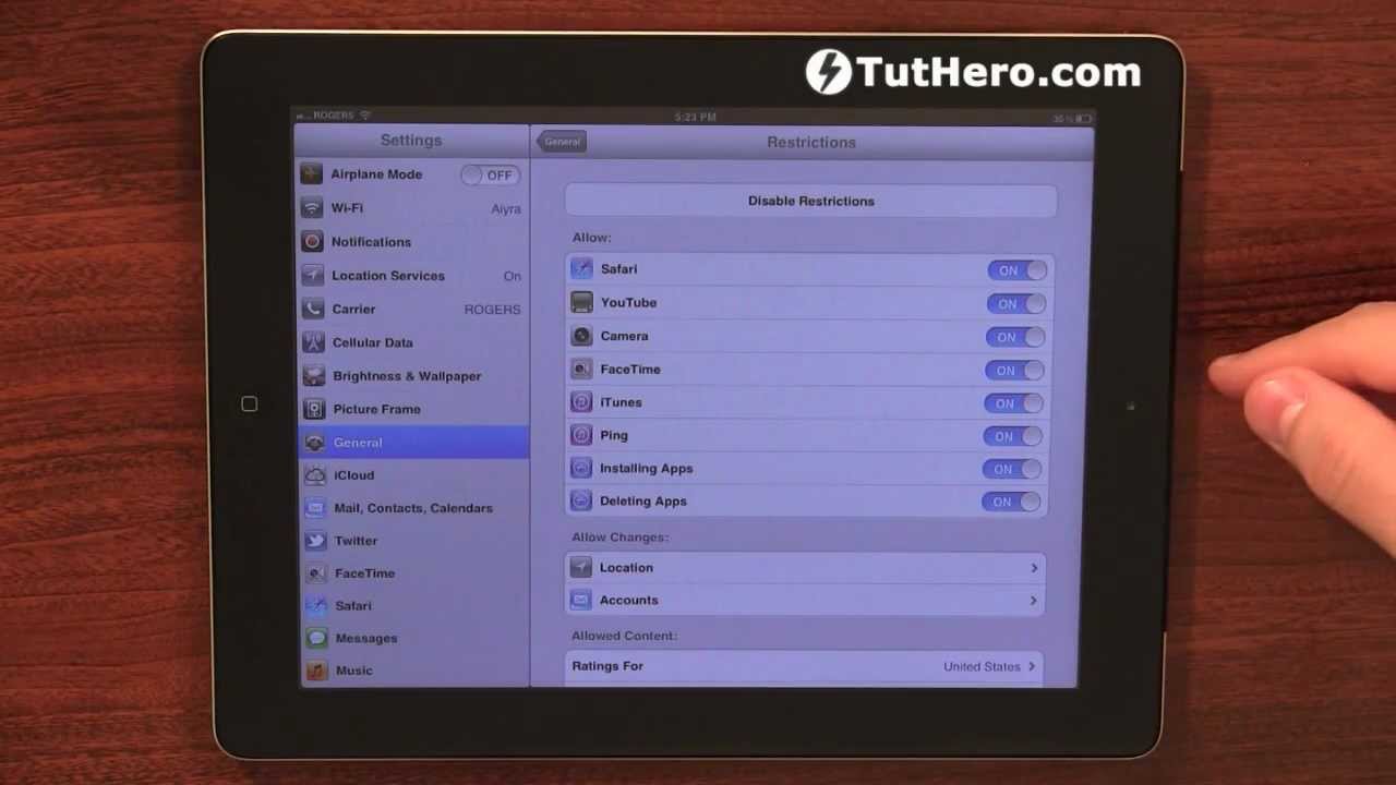 iPad Tutorial - How to Reset the Restrictions Password - v25