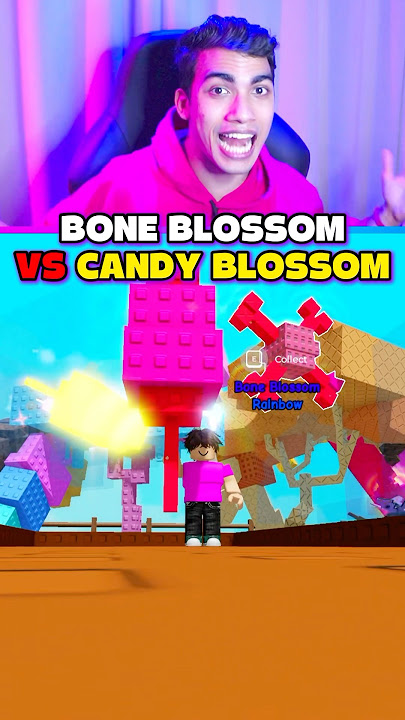 RAINBOW BONE BLOSSOM VS CANDY BLOSSOM GROW A GARDEN 😱