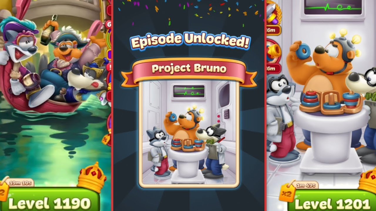 Toon Blast Playing Level From 1190 To 1201 New Episode Unlocked Project Bruno