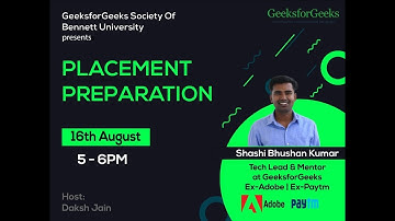 How to crack Placement Interviews | GeeksforGeeks Society of Bennett University