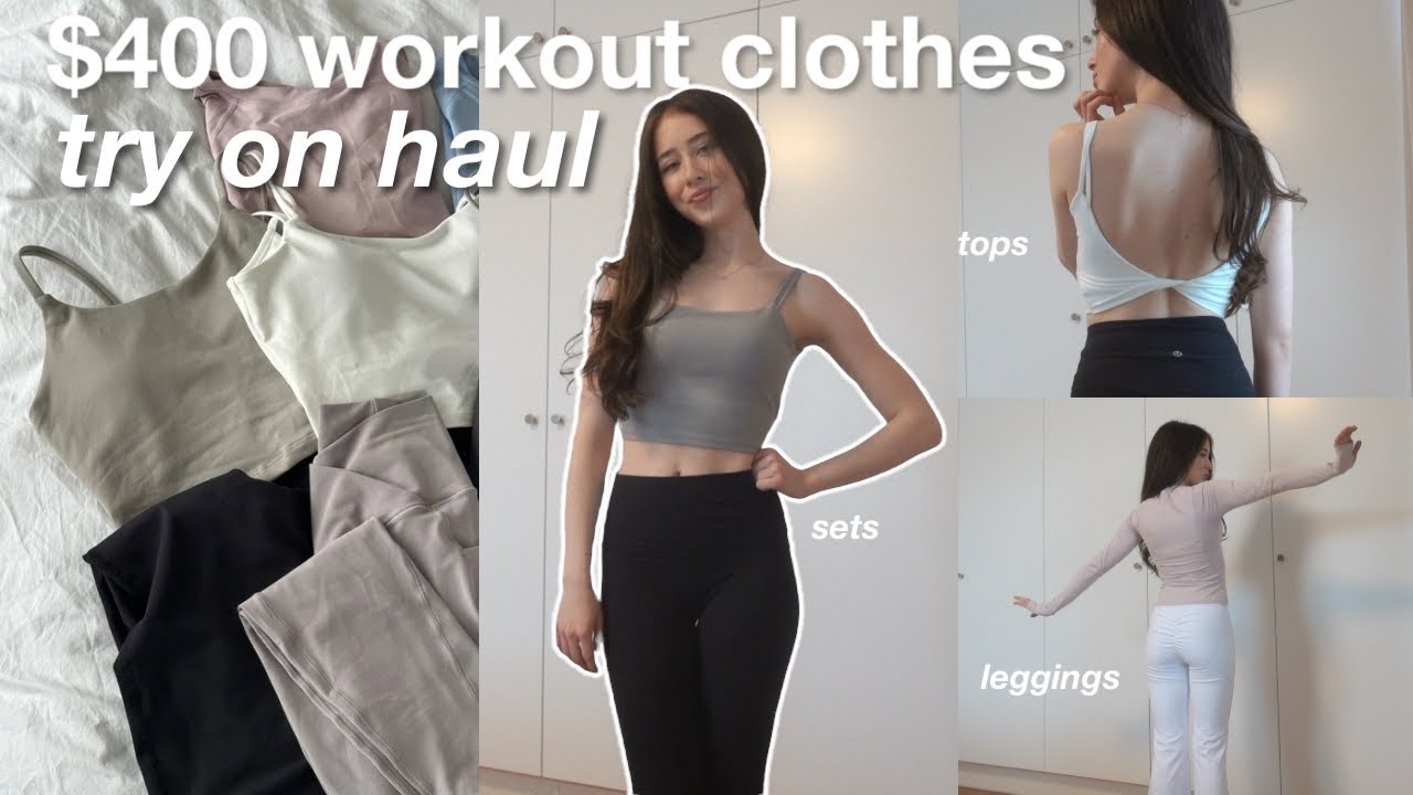 $400 workout clothes try on haul  building an activewear wardrobe