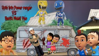 Apes...! Hantu Mobil Van Balik Kampung Menghadapi Upin Ipin Power Ranger