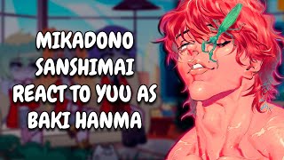 Mikadono Sanshimai React To Yuu As Baki Hanma || Gacha React