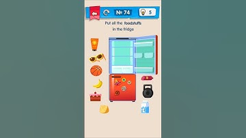Iq Boost level 74 | Put all the foodstuffs in the fridge #games