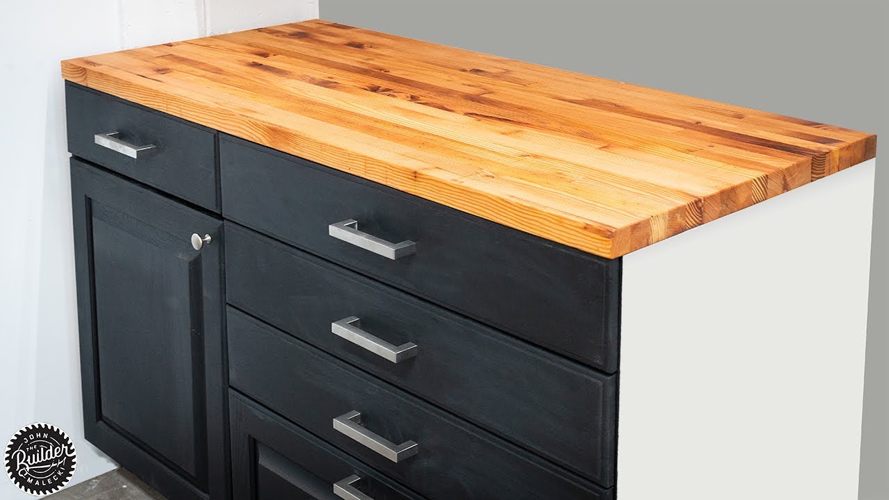 Butcher Block Counters Upcycled Free Cabinets Vlog 004 Youtube