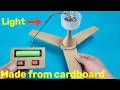 How To Make A Ceiling Fan From Cardboard With Very Bright LED Lights 