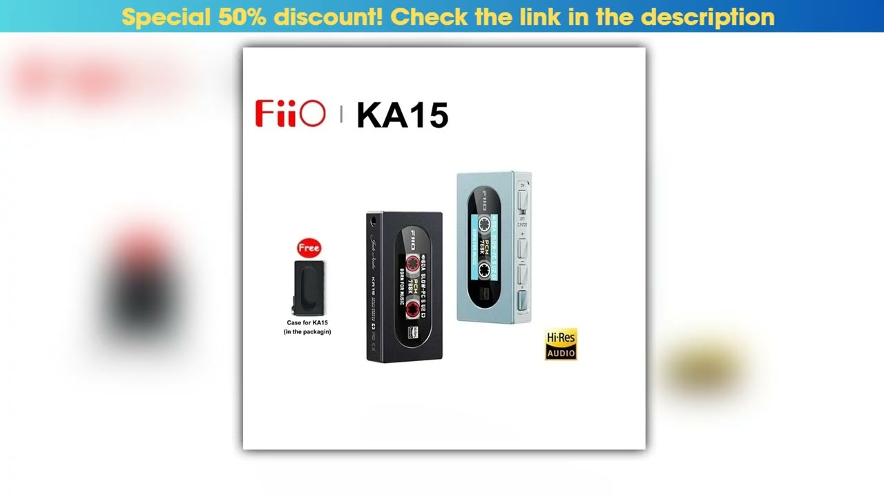 FiiO KA15 Portable USB DAC AMP Headphone Amplifier Dongle Desktop Mode HiRes Audio dual CS43198
