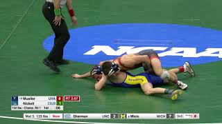 2018 NCAA Wrestling 133lbs: Jack Mueller (Virginia) tech fall Sean Nickell (CSU-Bakersfield)