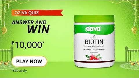 Amazon Quiz Answers | Oziva Quiz | Win ₹10,000 Amazon Pay Balance | 26 October 2021 | FunZone