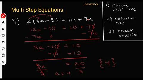 Solving Multi-Step Equations | Distributive Property, Combining Like Terms | Algebra 1
