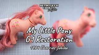 1984 My Little Pony G1 Cherries Jubilee Vintage Toy Restoration - Mlp Hasbro Toy Cleaning & Repair