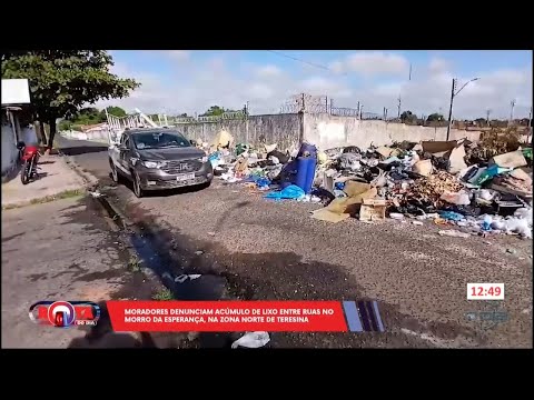 Moradores denunciam acúmulo de lixo em ruas do Morro da Esperança 12 08 2024