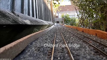 Onboard camera tour of rebuilt OO outside garden railway section(Video 1)