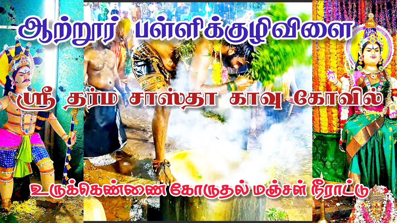 பள்ளிக்குழிவிளை தர்ம சாஸ்தா காவு கோவில் கூட்டு பொங்காலை மஞ்சள் நீராட்டு உருக்கெண்ணை கோருதல்  பூப்படை