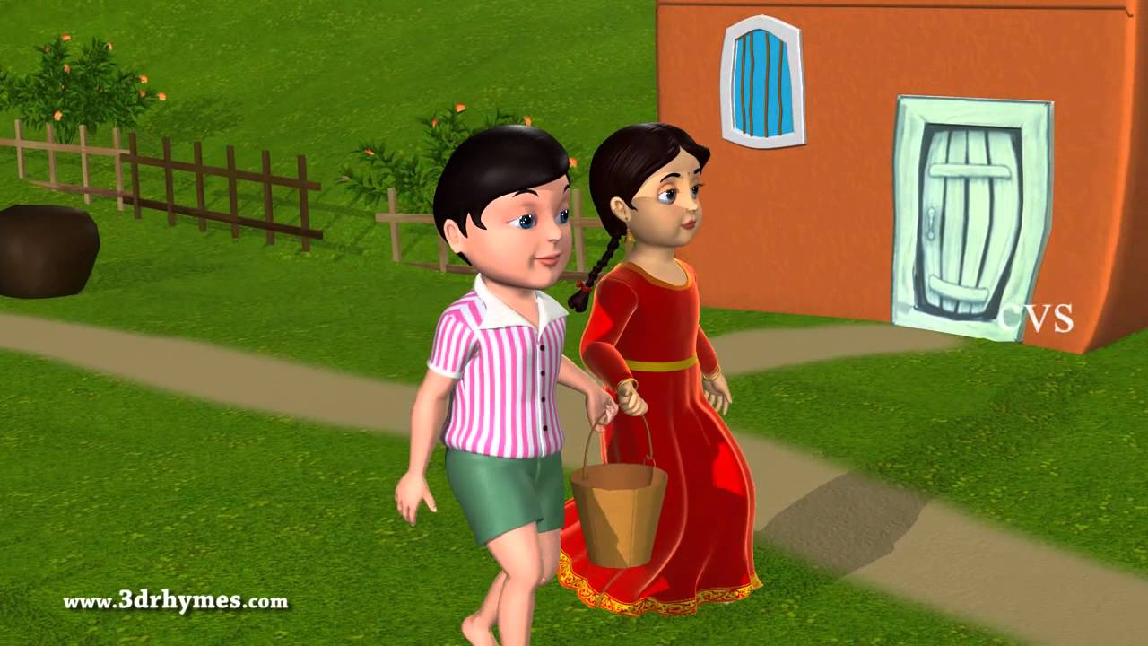 Jack and Jill went up the hill - 3D Animation English Nursery rhyme for  children - YouTube