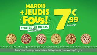 Les Mardis et Jeudis Fous à 7,99€ chez Domino's Pizza - YouTube