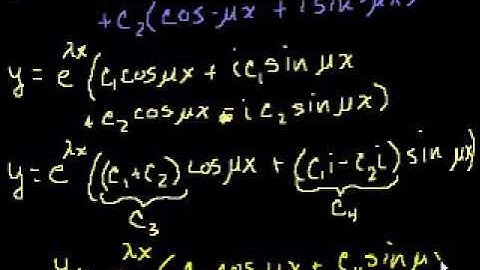 Complex roots of the characteristic equations 2 | Second order differential equations | Khan Academy