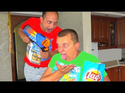 БРАТ ПОДСТАВИЛ БРАТА. ЧИПСЫ И НЕРФ БИТВА. НЕРФ БРОС ШОУ