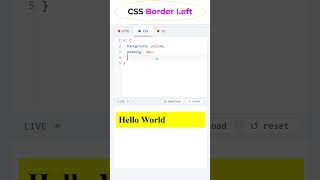 How to add Border Left in CSS #coding #htmltutorial #csstutorial