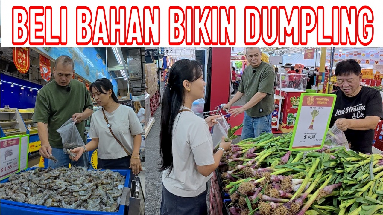 Beli bahan untuk bikin dumpling dan steamboat usai unboxing gift