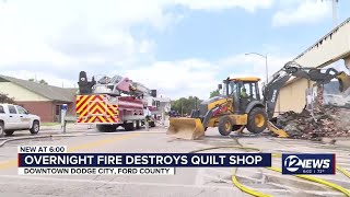 Overnight fire destroys business in Dodge City