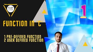 Function lecture 1(Definition, Declaration & Function call)