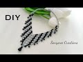 V shaped herringbone necklace  how to make beaded necklace