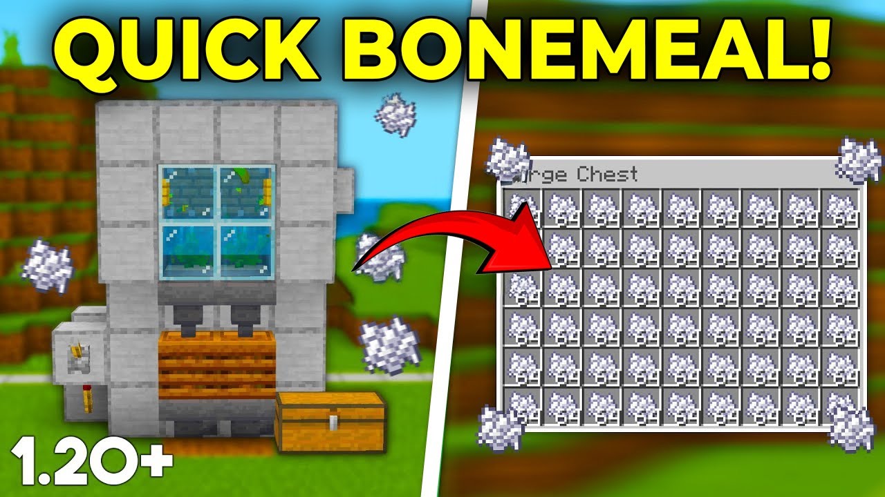 SIMPLE 1.21 AUTOMATIC BONEMEAL FARM TUTORIAL In Minecraft Bedrock ...