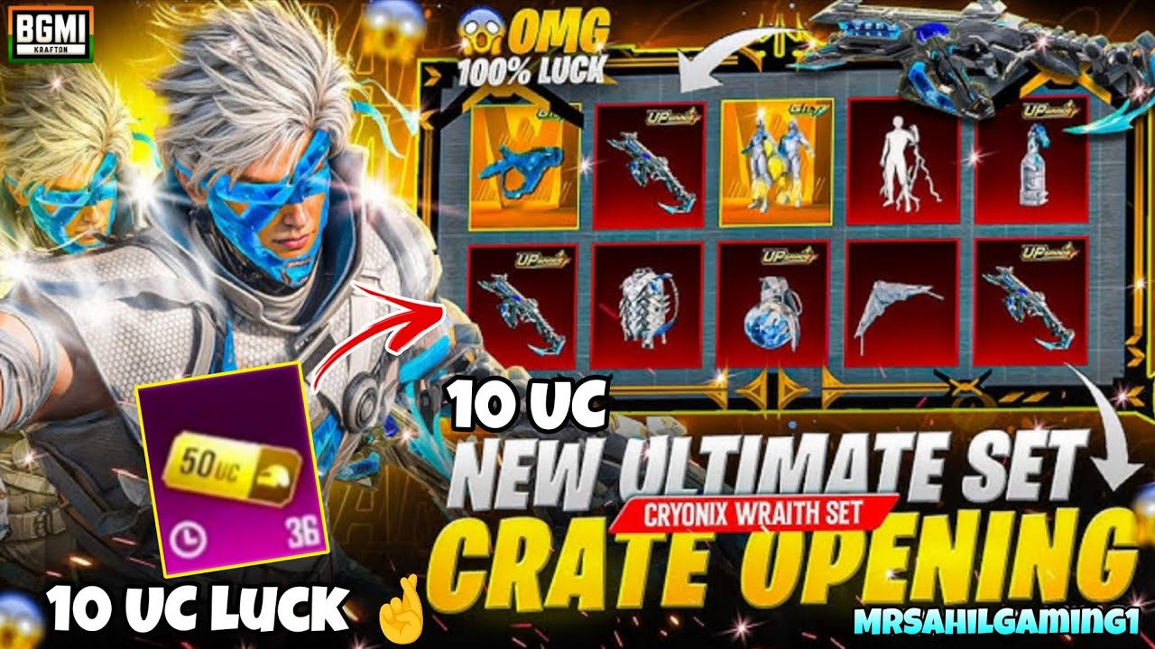 10UC Luck😱New Ultimate set Crate Opening Cryonix Wraith Set + Vector Upgrade Skin 10UC Opening Trick