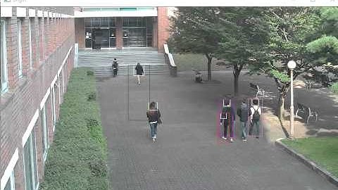 Multi pedestrians tracking test 2 (multi object tracking research)