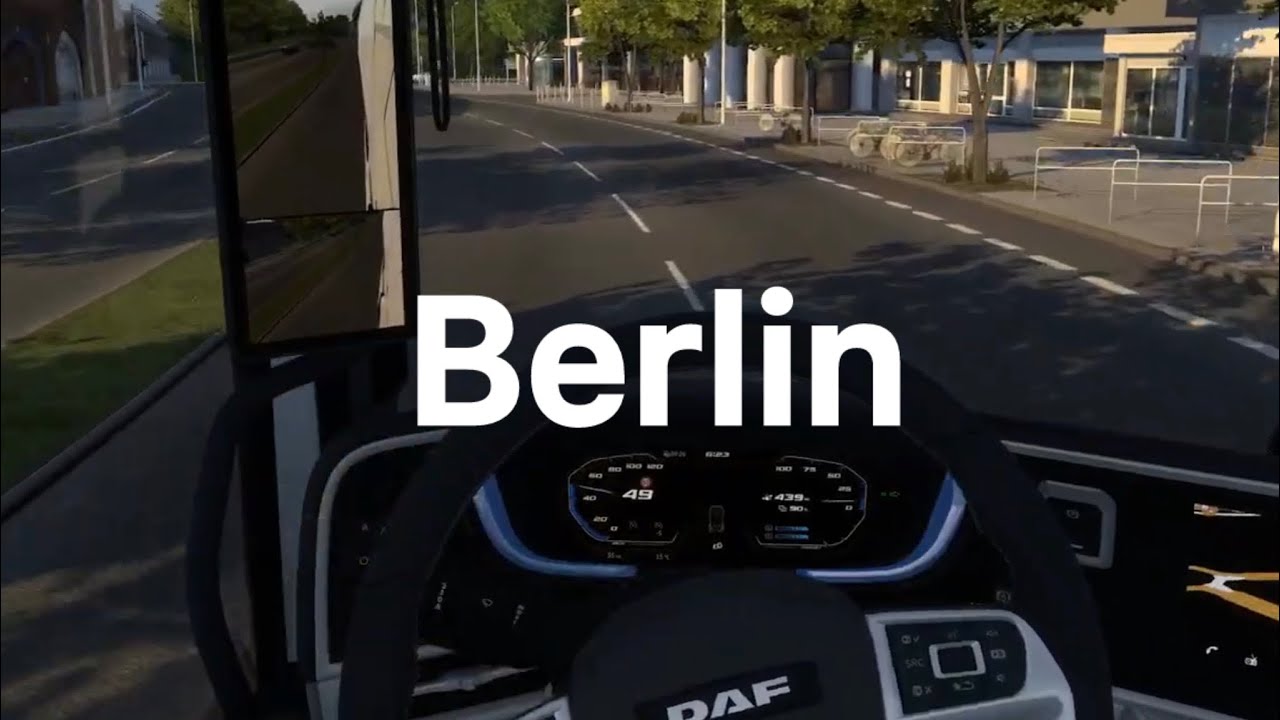 Kör igenom städer i ETS2. Berlin, DAF XF Electric