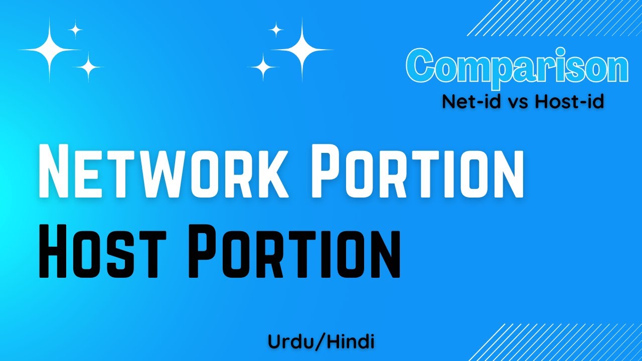 [Lec11] Comparison between Network ID & Host ID of IPv4 Addressing
