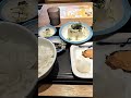 2024..8/14...#朝ご飯のご紹介です😋　松屋のシャケ定食です😋