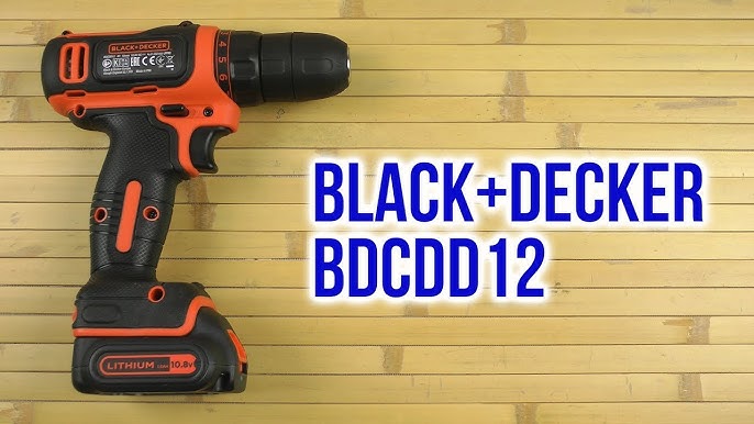 Black+Decker BDCDD12C/LDX112C Drill/Driver, Battery Inclu