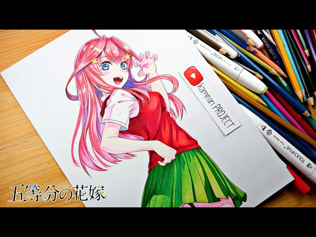 Drawing ColorPencil - Nakano Miku (5 toubun no hanayome wiki