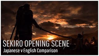 Sekiro: Shadows Die Twice | Opening Cutscene | Japanese vs English Dialogue