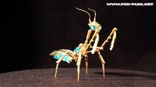 Handmade Robots Mantis made of metal 360view