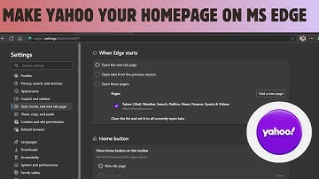 How to Make Yahoo Your Homepage in Microsoft Edge Easy Tutorial