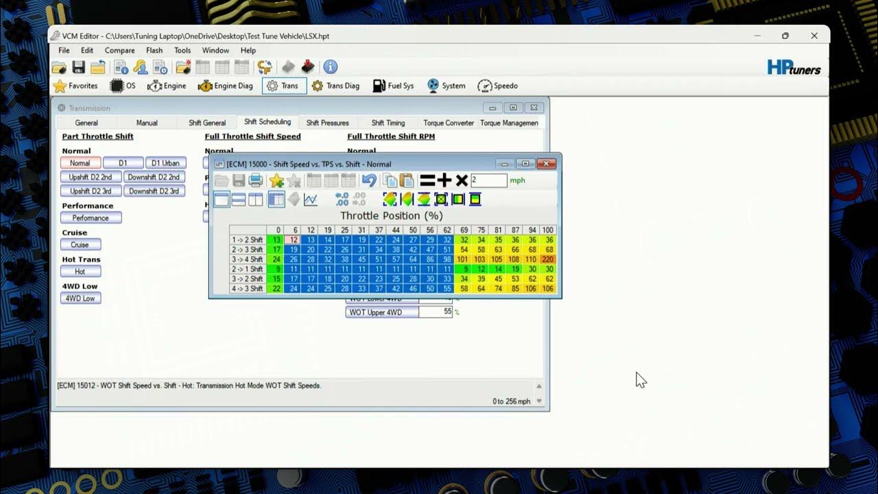 Tuning how to for your 4l60e 65e 4l80e transmission using hp tuners