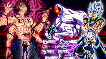 OMG😱 | Sukuna V1.7 OP (New) VS Gogetto MUI OP & Jiren OP (all form) in Jump Force Mugen😱