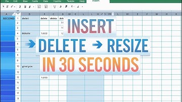 Insert, Delete, Resize Rows in 30 Seconds #excel #exceltips